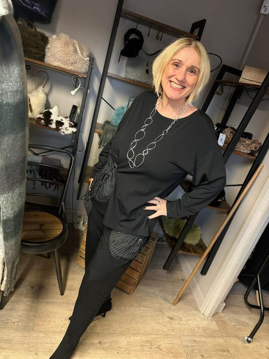 Malissa J Co Ord Detail Top - Black