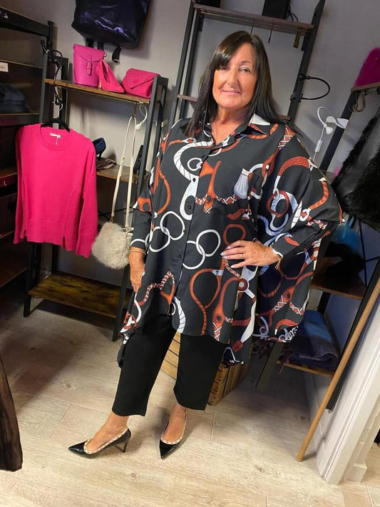 Malissa J Chain Print Shirt