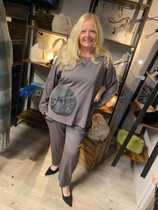 Malissa J Co Ord Detail Top - Stone