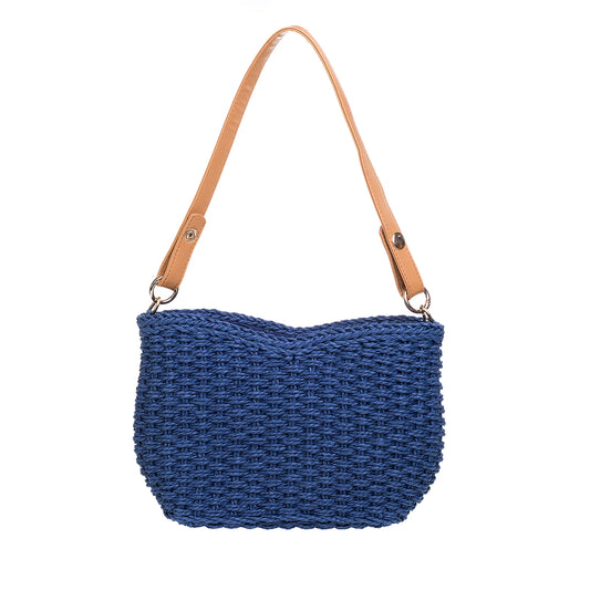 Tote Woven Handbag - Navy