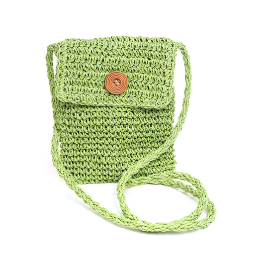 Textured Compact Handbag - Green