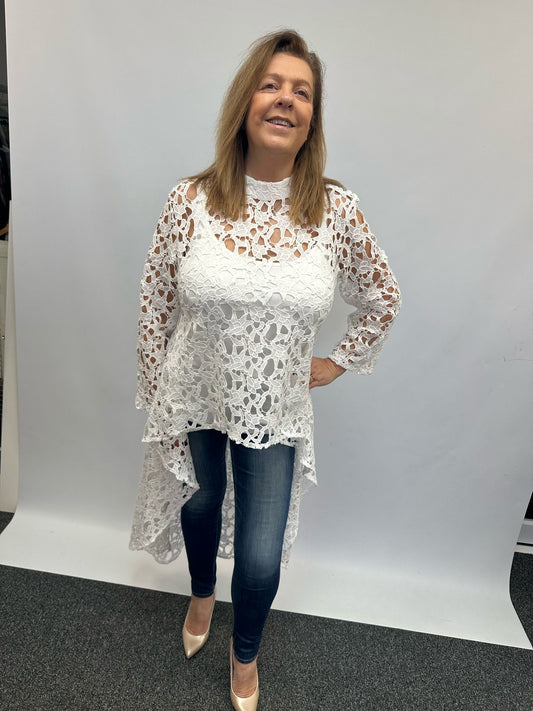 Malissa J Lace Top - White