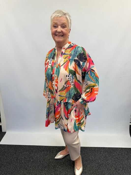 Malissa J Multi Tiered Printed Jacket
