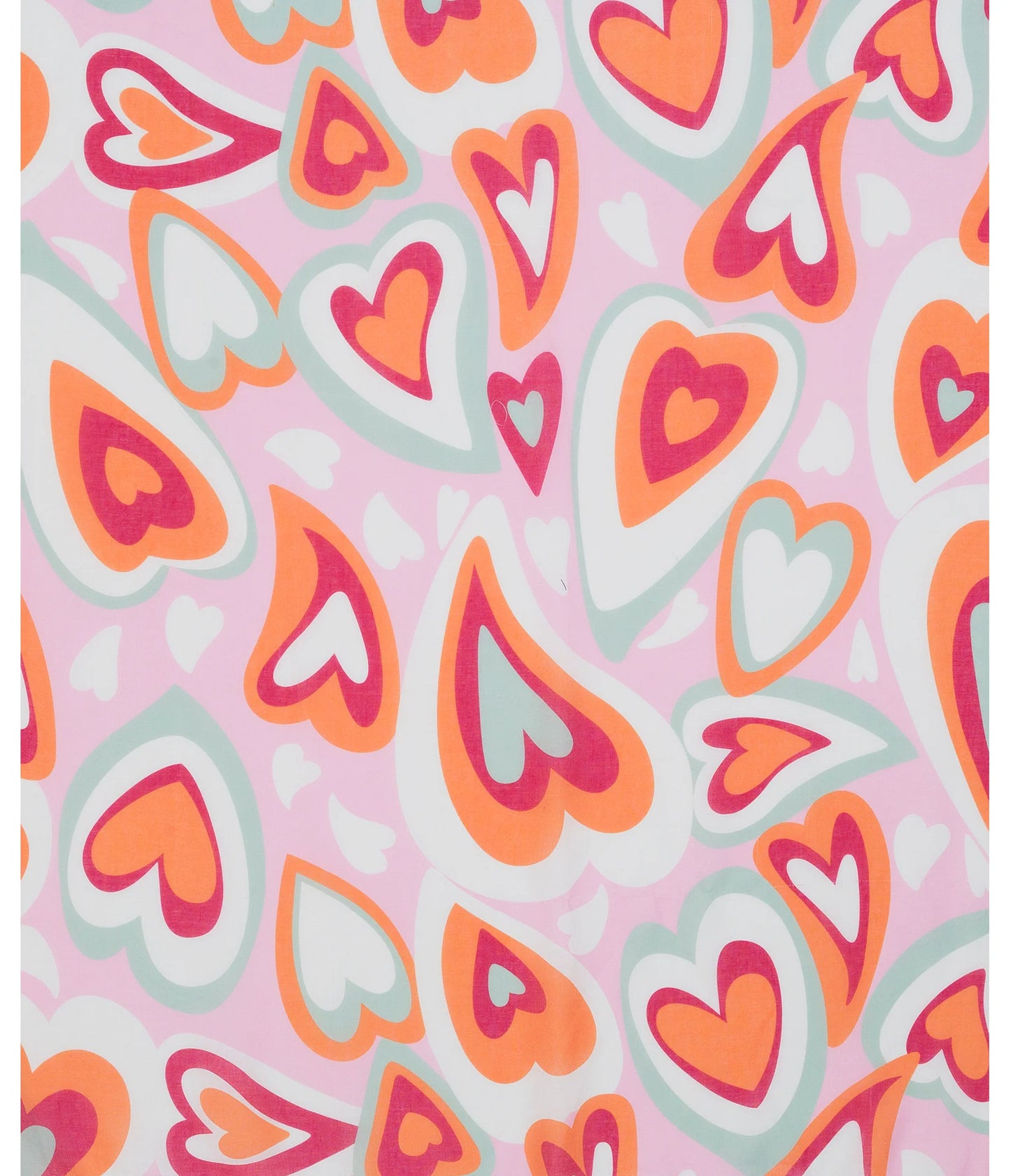 Scarf - Pink/Grey Large Heart Scarf